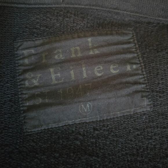 Frank & Eileen Mini Belfast Cropped Sweatshirt Triple Fleece Jacket Black Size M - Picture 6 of 8